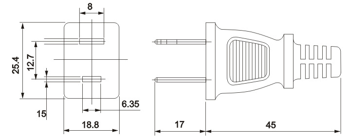 ul美式三插美规电源线美国ul插头电源线美国ul两插ul插头