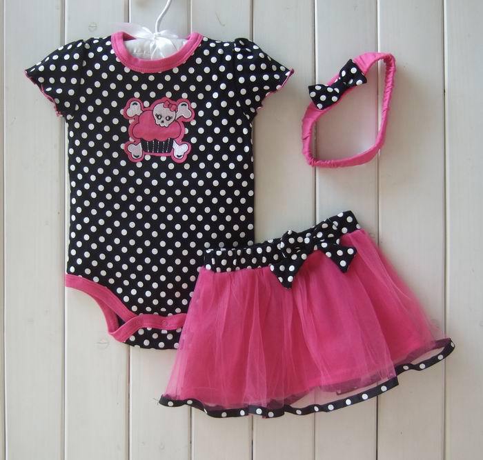 2021 Toddler Girls Set Dots Leopard Romper Body Suit + Ruffles TUTU ...
