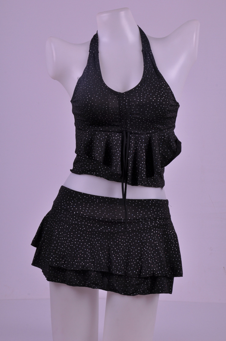 热销夏季泳装 女士性感分体泳衣 小胸聚拢显瘦比基尼挂脖式泳衣