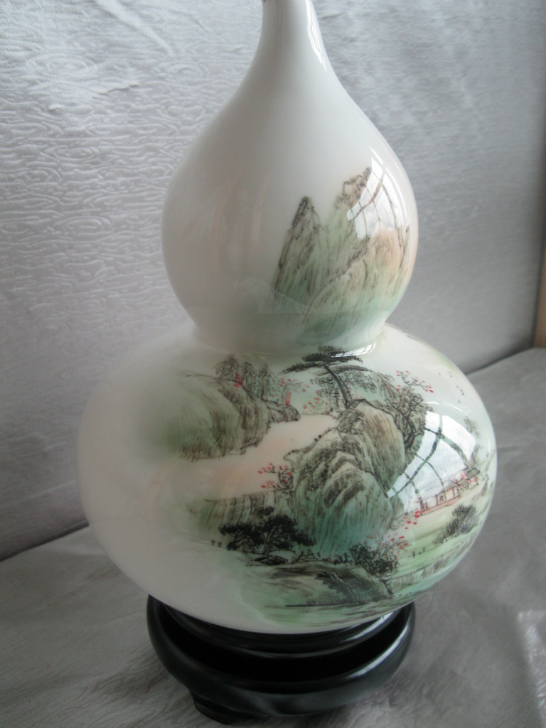 白瓷 佛像 福建德化福溢陶瓷供应 手工画山水 白瓷 11寸