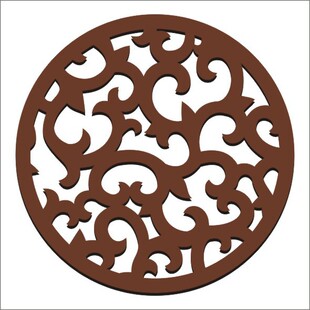 供应电脑雕刻 木雕加工 电脑通花花格 设计图案 圆形