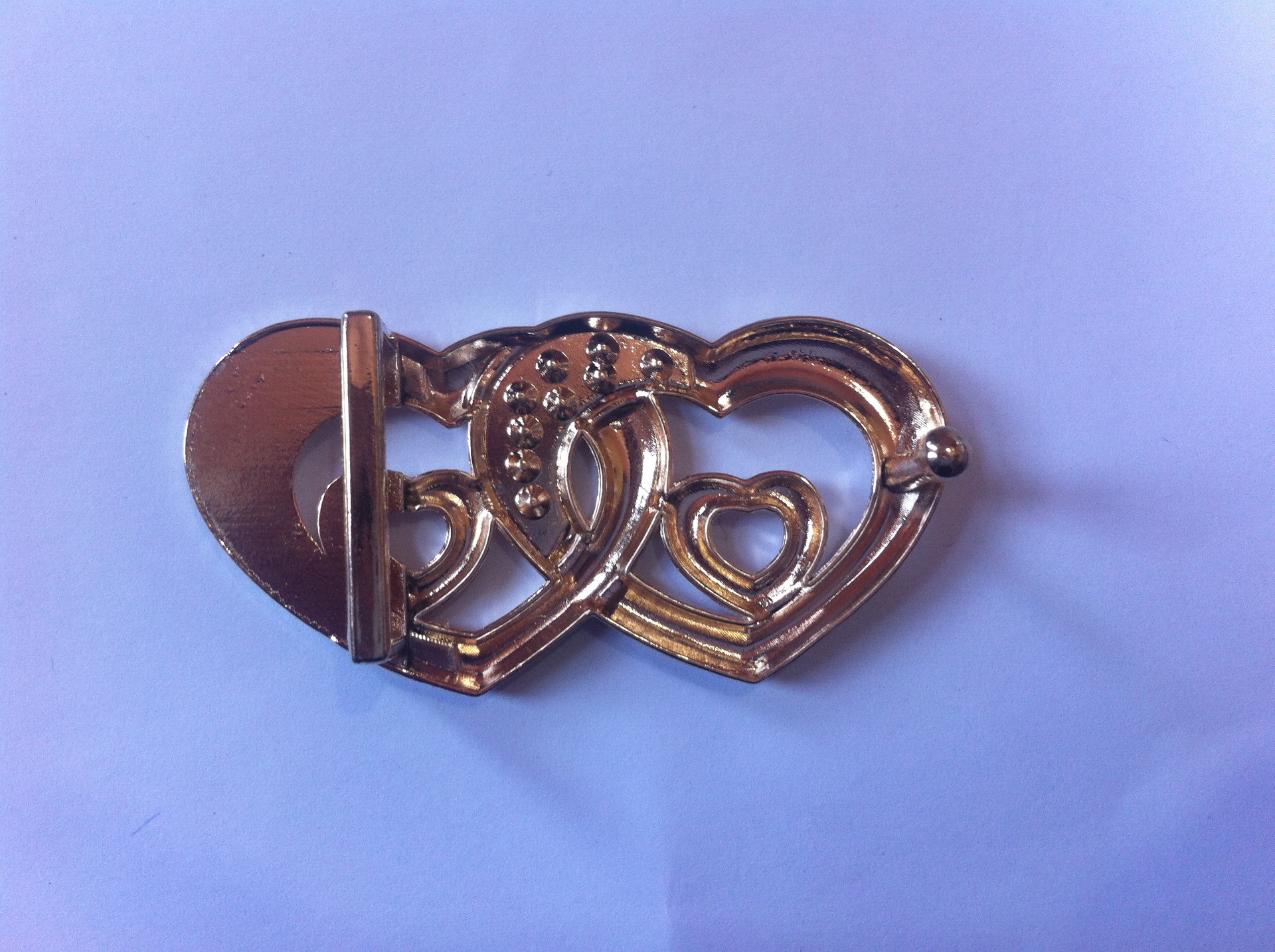 时尚女士双心板扣(内径2.5)