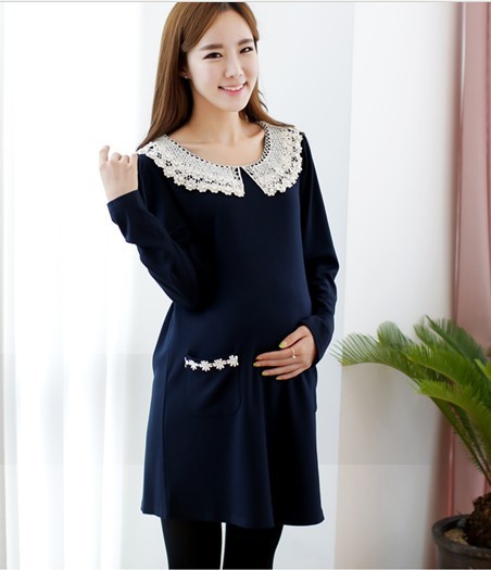 肯娜奴孕妇装秋装新款韩版时尚2013可调节秋季孕妇连衣裙子9685