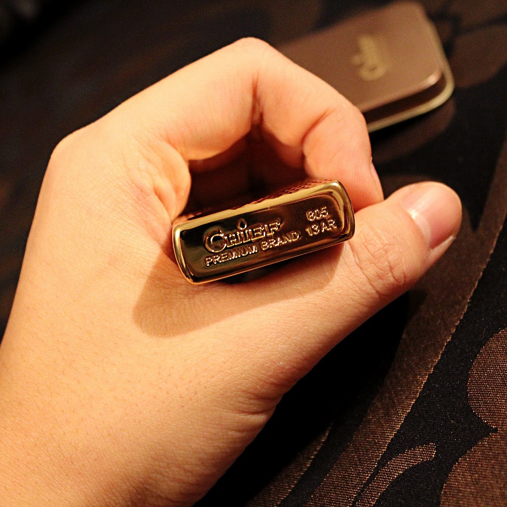 法国正品chief打火机防风土豪金黄金之路大气上档次特价批发