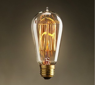 复古爱迪生白炽灯泡 椭圆碳丝灯泡