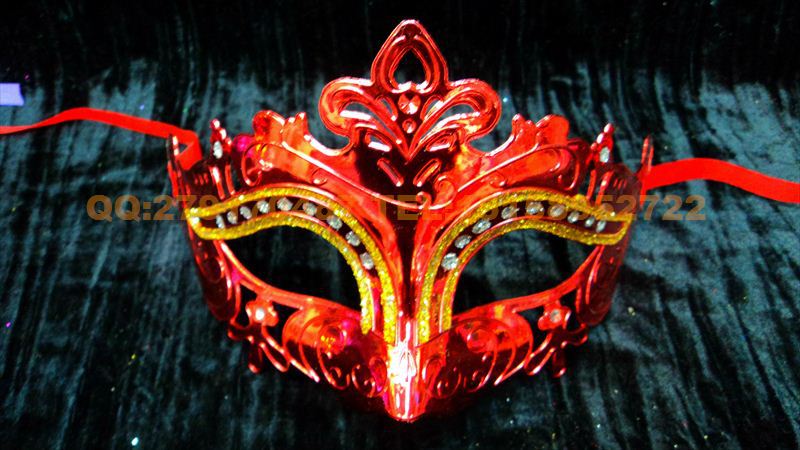 镀光皇冠面具 儿童舞会演出面具 彩绘面具 面具批发 厂家直销
