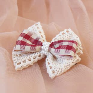 批发采购发饰,头饰-如恩 韩版蝴蝶结手工原创diy发夹子头花头饰小饰品