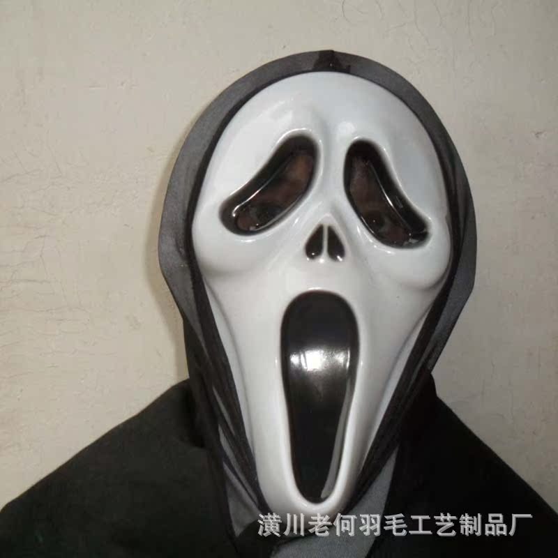 厂价新款 死神来了单片恐怖面具 尖叫舌头面具 鬼节鬼脸面具批发
