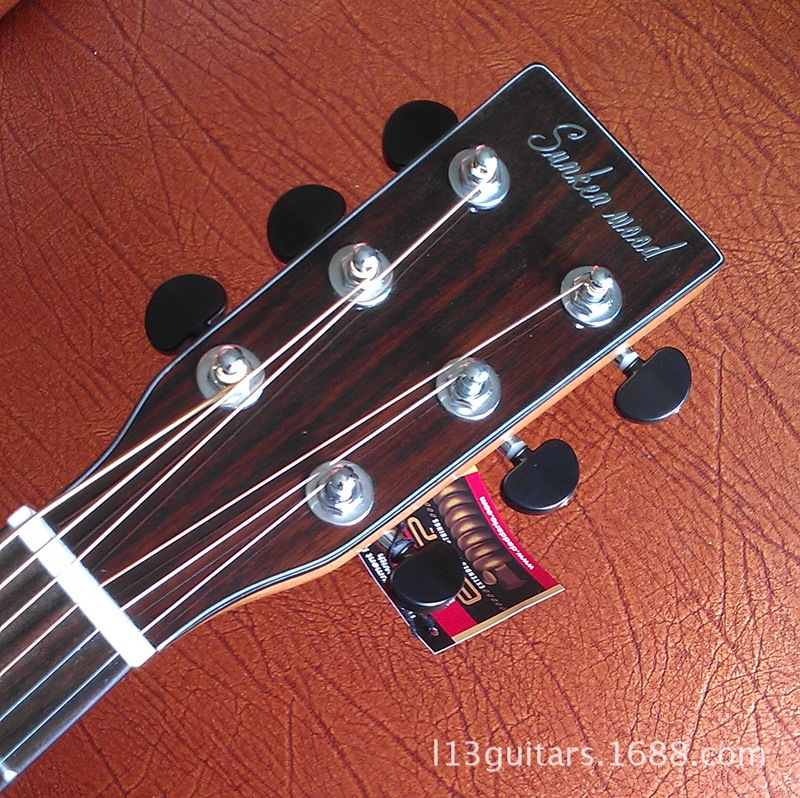 vd2 41寸民谣木吉他   面板:a级云杉单板 背侧:玫瑰木 指板:玫瑰木 琴