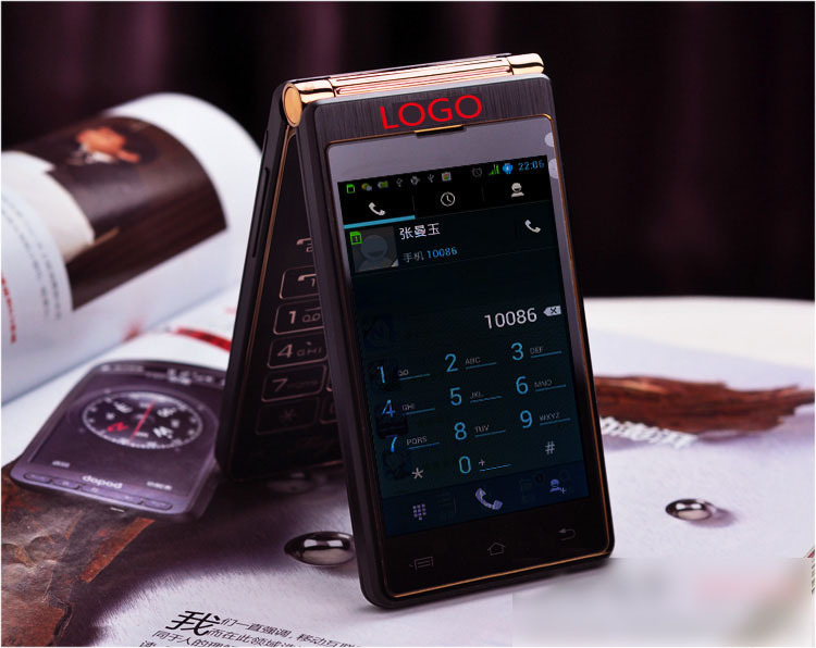 全新wz2013双卡双待 翻盖男商务智能android41安卓手机一件起批