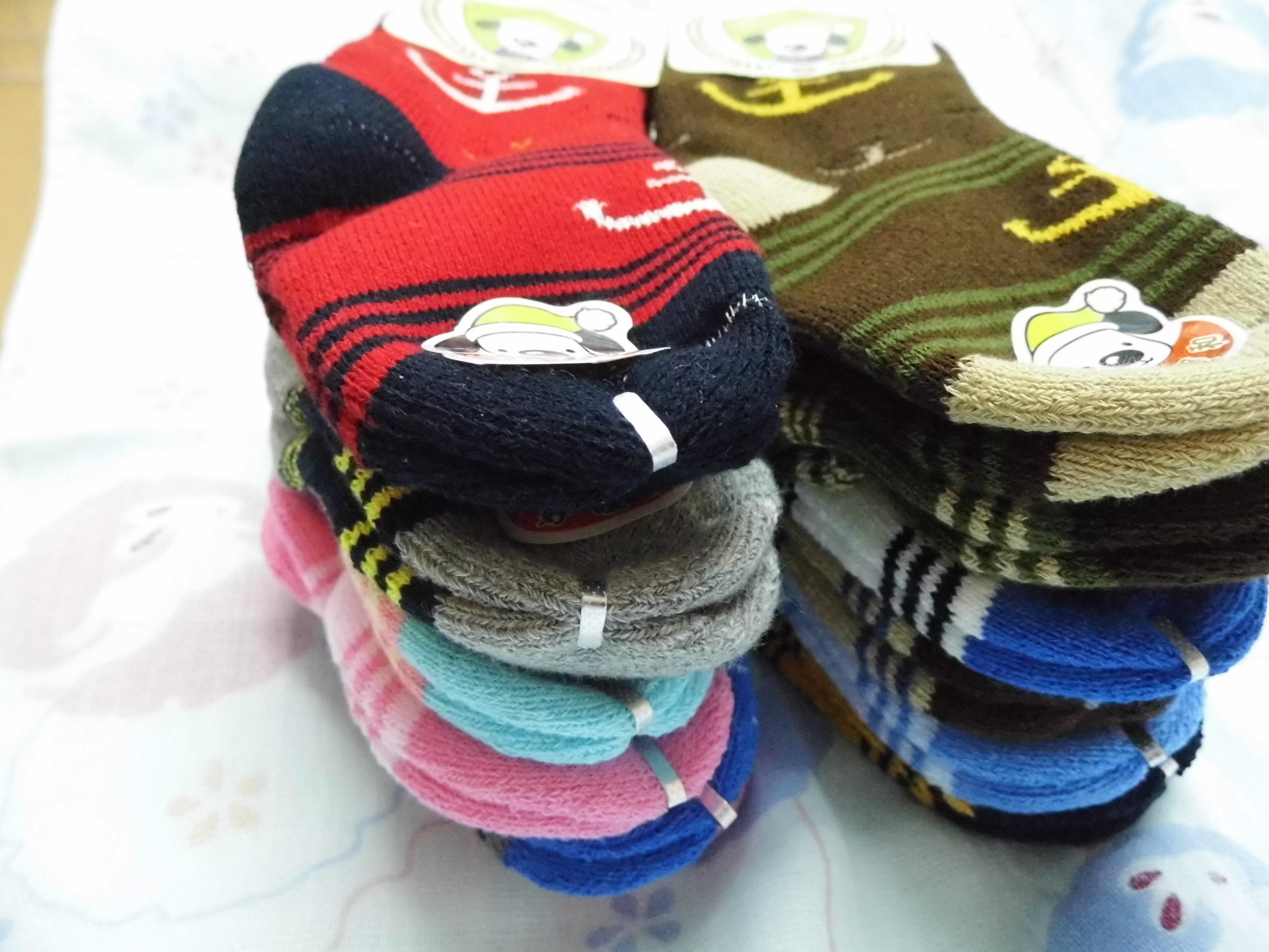 新款七巧板童袜 毛圈童袜 妇婴用品 童装