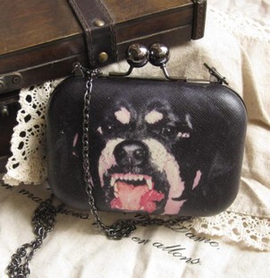 狗头包恶犬潮女狗头包晚宴手拿斜跨链条小包