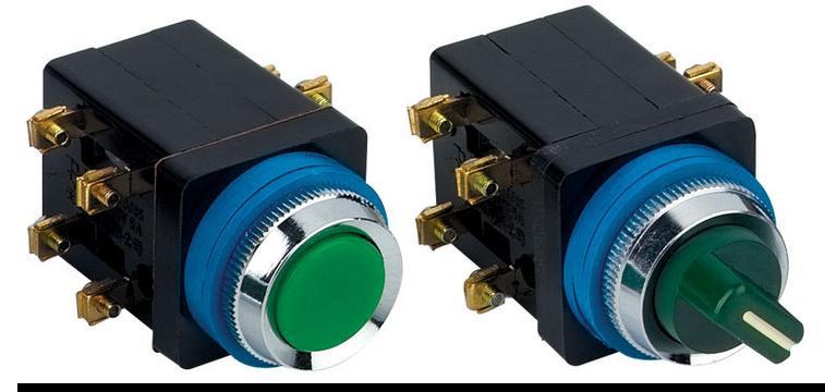 供应:la18-22j 两常开两常闭蘑菇按钮(Φ25) 红