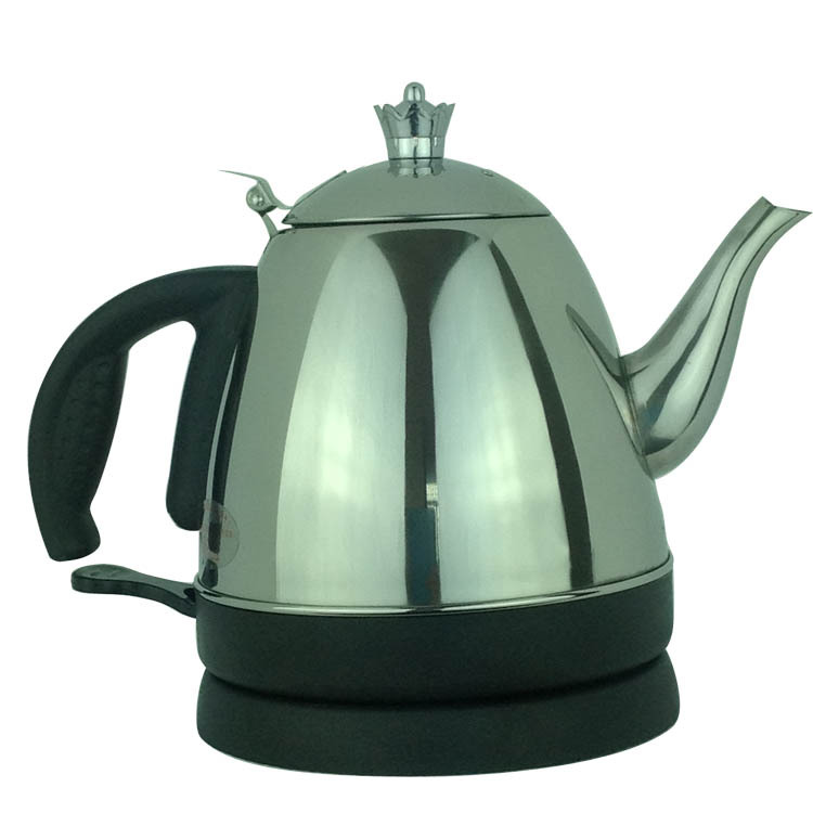 阿里大促抄底价 皇冠电热水壶 不锈钢电热水壶 1升防干烧电热水壶图片