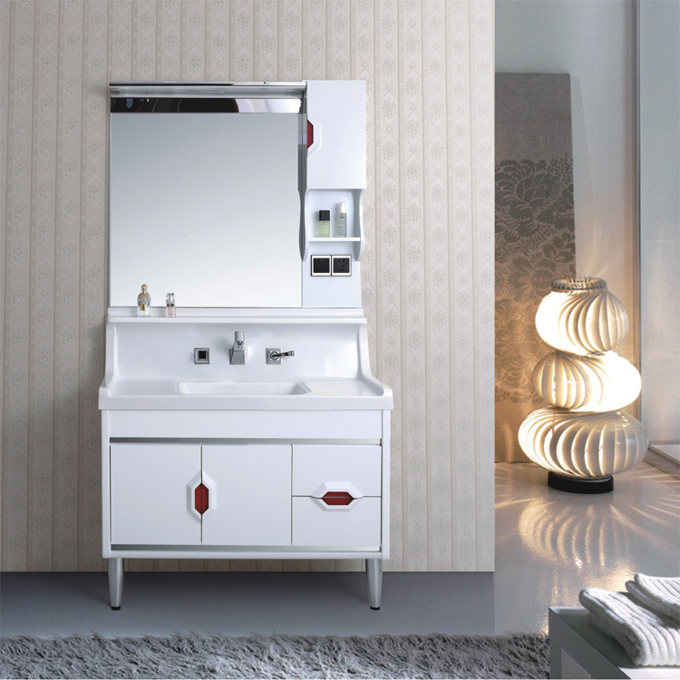 专业生产 浴室柜连体 pvc卫浴柜 落地