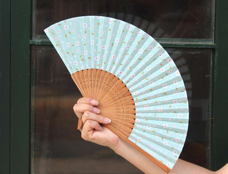 韩国文具 mh13-023花草记布面折扇/礼品/夏日用品1241