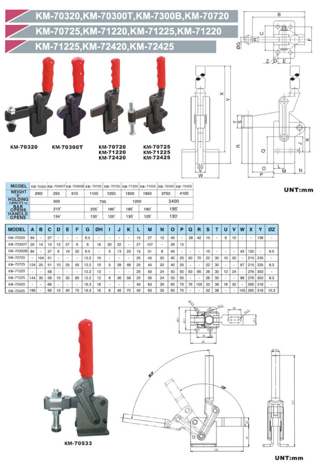 夹具 台湾鈊耐手动复合式快速夹钳mk-70320  产品详情 品牌/型号:鈊耐