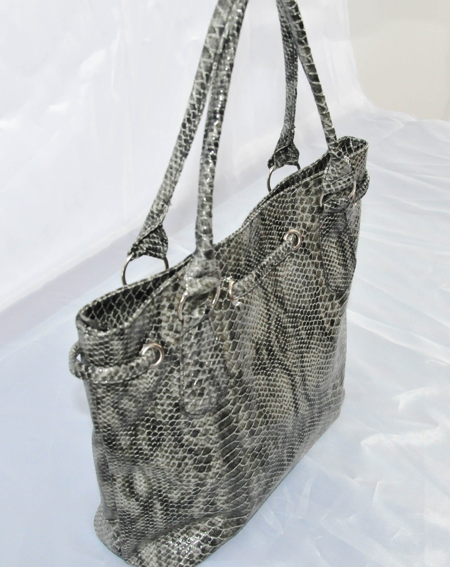 仿蛇皮女士单肩包