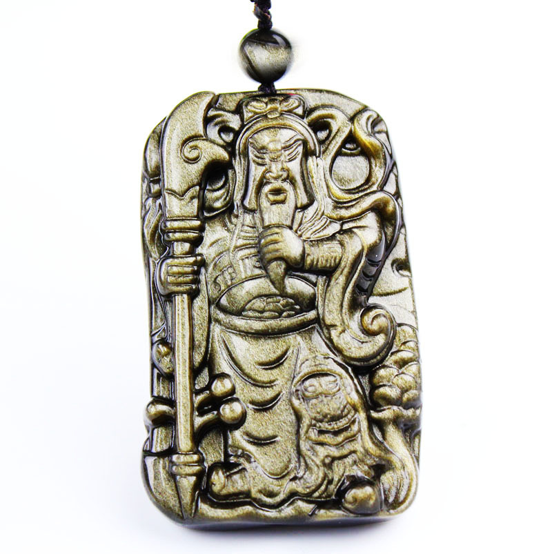 金曜石关公吊坠 正气凌然 驱邪避煞 助事业 精品男款 送男友首选