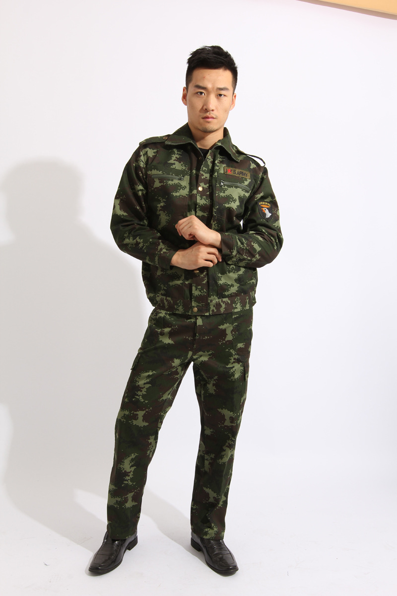 专业生产供应 男士户外迷彩服套装 美式休闲丛林迷彩