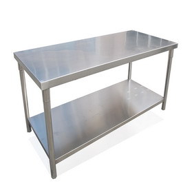 【厂家供应】不锈钢活动工作台 洁净台 污碟台 厨房设备工作台