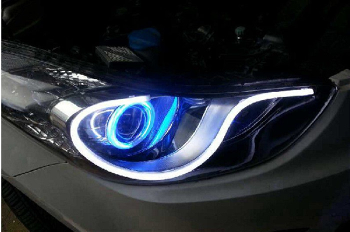 最新款光导led双色泪眼 示宽灯 日行灯】价格,厂家,图片,大灯,前照灯