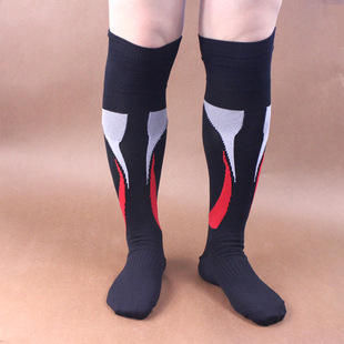 供应黑色美津浓长筒过膝厚款足球袜子