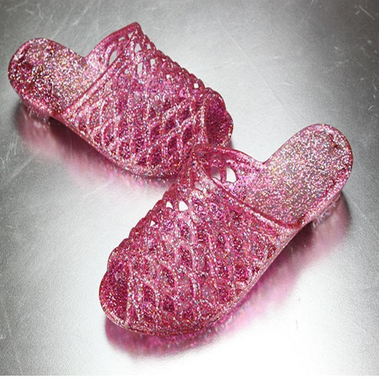 鞋厂直销新款休闲女鞋时尚拖鞋沙滩鞋水晶拖鞋淘宝热销品居家鞋图片