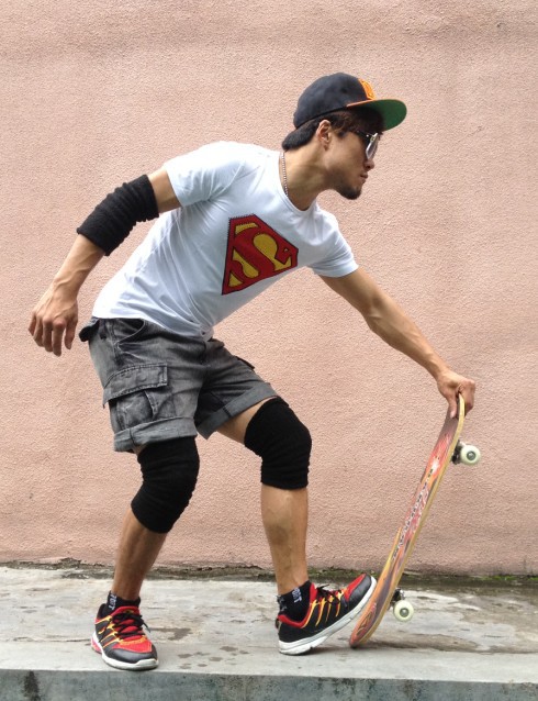 evisu东京单板福神高仿原版正品 欧美街头风格街舞滑板 超人款