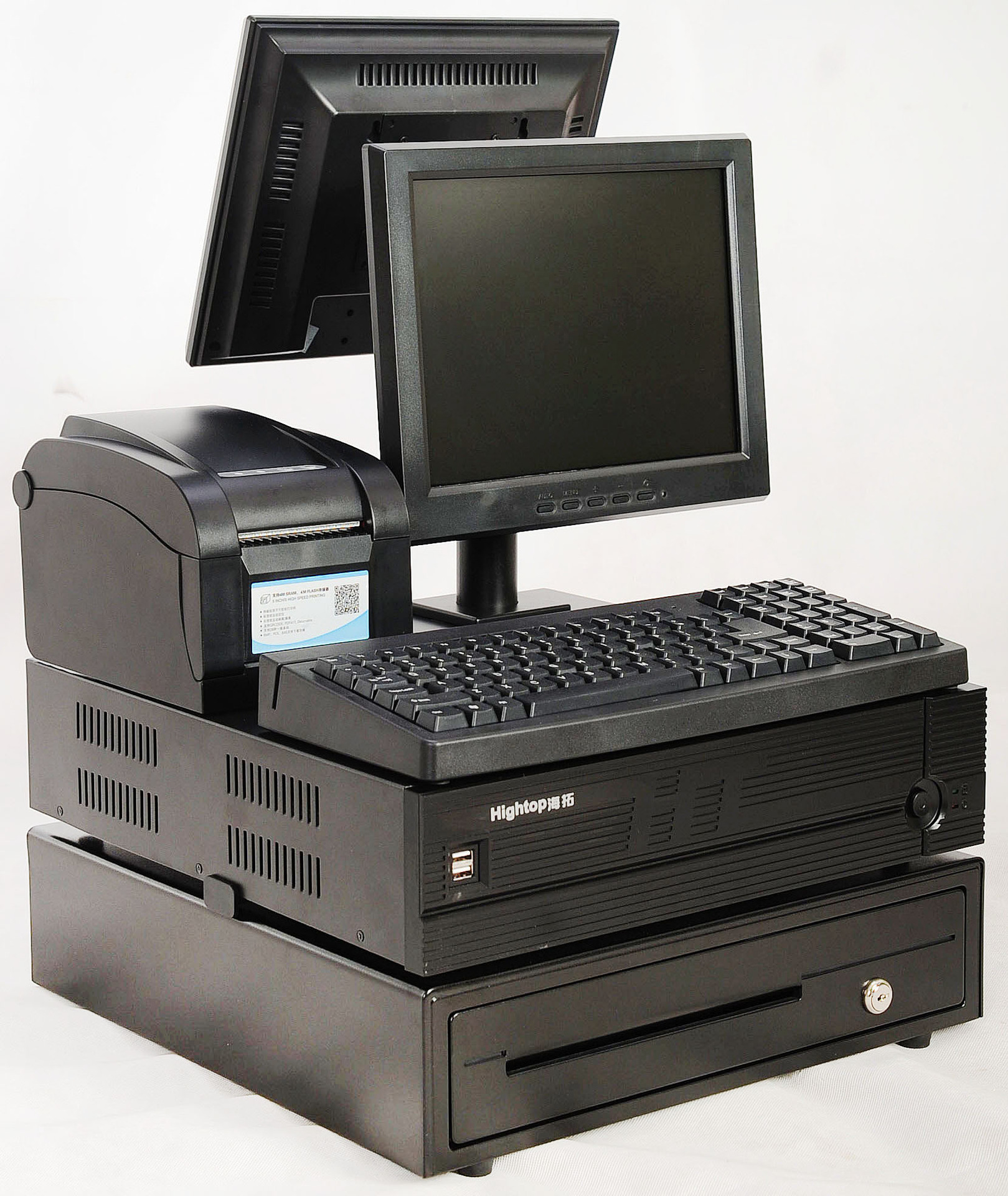 批发海拓 ht-9800系列收款机 超市收银机收款机 餐饮收银机单屏