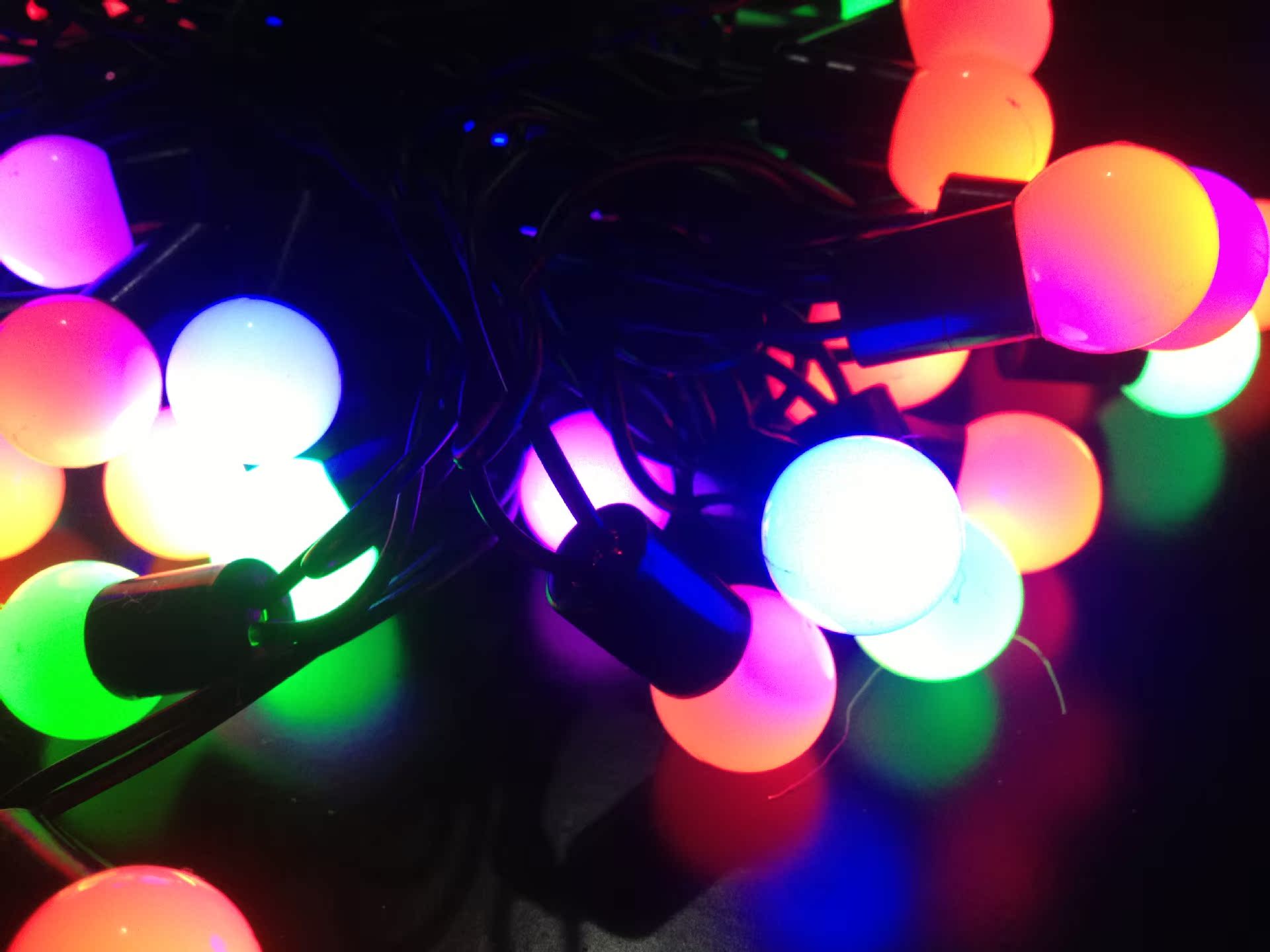 led七彩圆球灯串 led七彩圣诞灯串 led节日灯串 装饰灯串