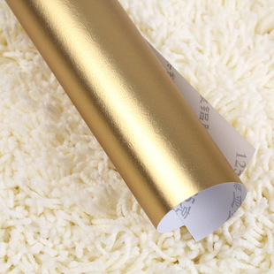 10年厂家供应125克铜板铝箔压纹纸 亮金色3号布纹包装纸批发