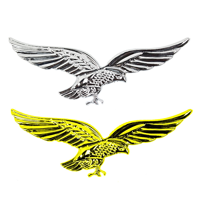 个性贴3d立体金属车贴 银鹰金鹰 立体车标贴 金属改装标-对装雄鹰图片