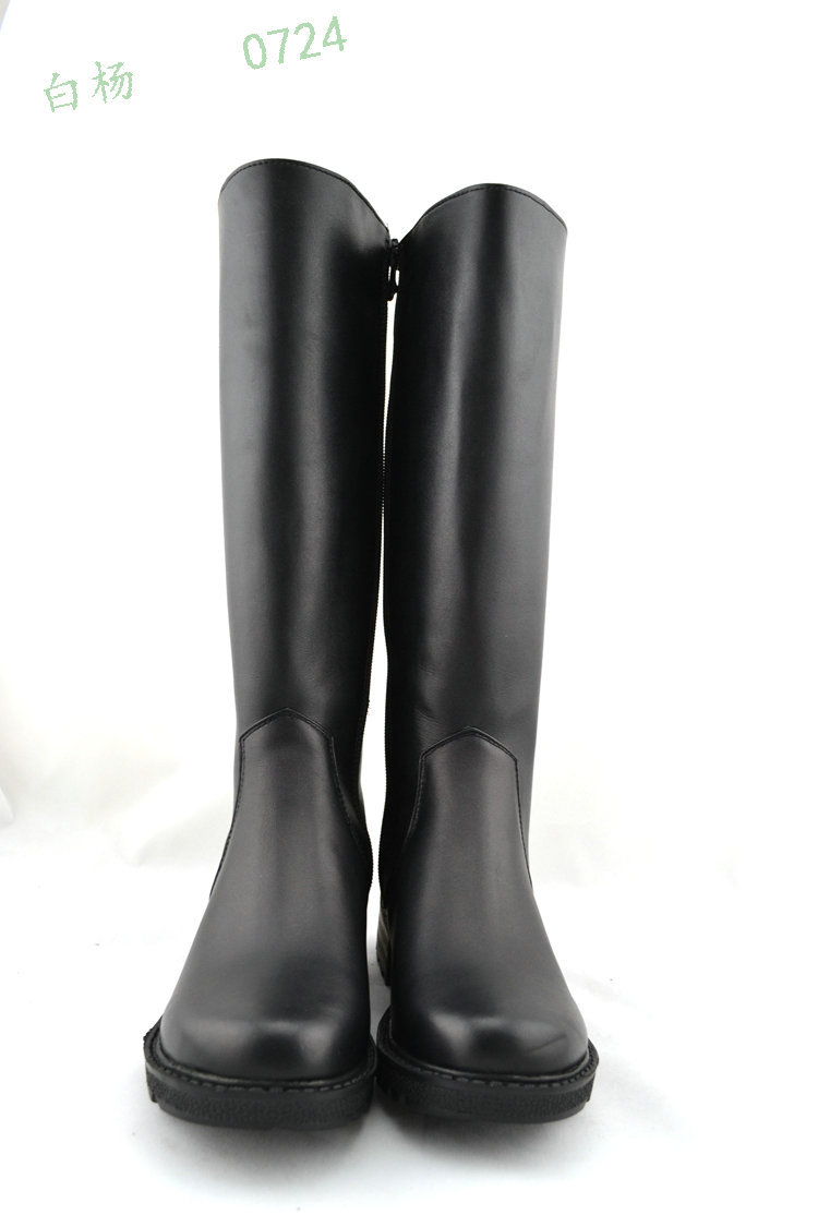 真皮长筒礼仪仪仗队阅兵靴马靴男女