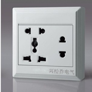 明装开关七孔插座