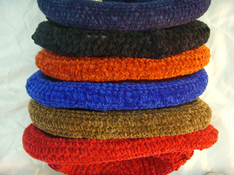 外贸原单 双鹅绒毛线编织 卷边盆帽