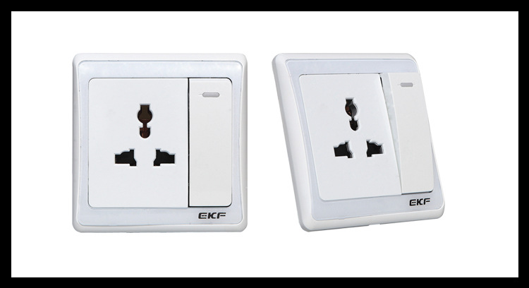 伊可夫ekf墙壁开关插座一位双控开关带三孔插座诚招经销商