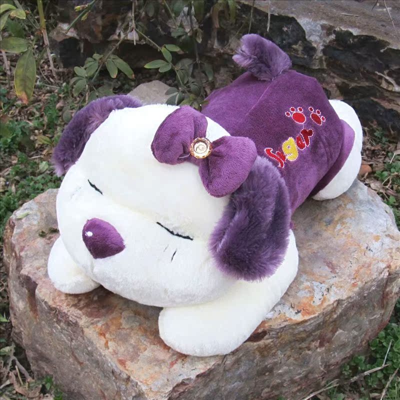 厂家批发供应糖果甜甜狗毛绒玩具狗公仔婚庆娃娃儿童礼品