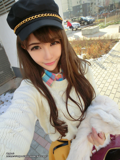 欧美大腕范冰冰大爱 韩版海军帽学生帽链条平顶帽子 水手帽鸭舌帽