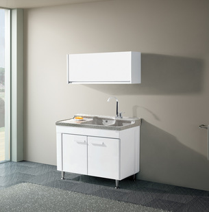 江南洁具 100整体水槽柜亚克力挂柜浴室柜