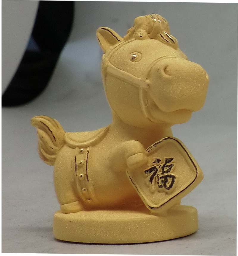 2014马年绒沙金产品,14ly017五福马-福字