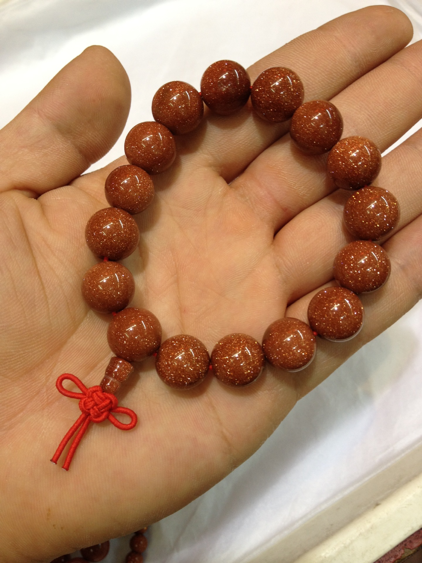 厂家批发珠径6-12mm金沙小葫芦手链 天然金沙石手链