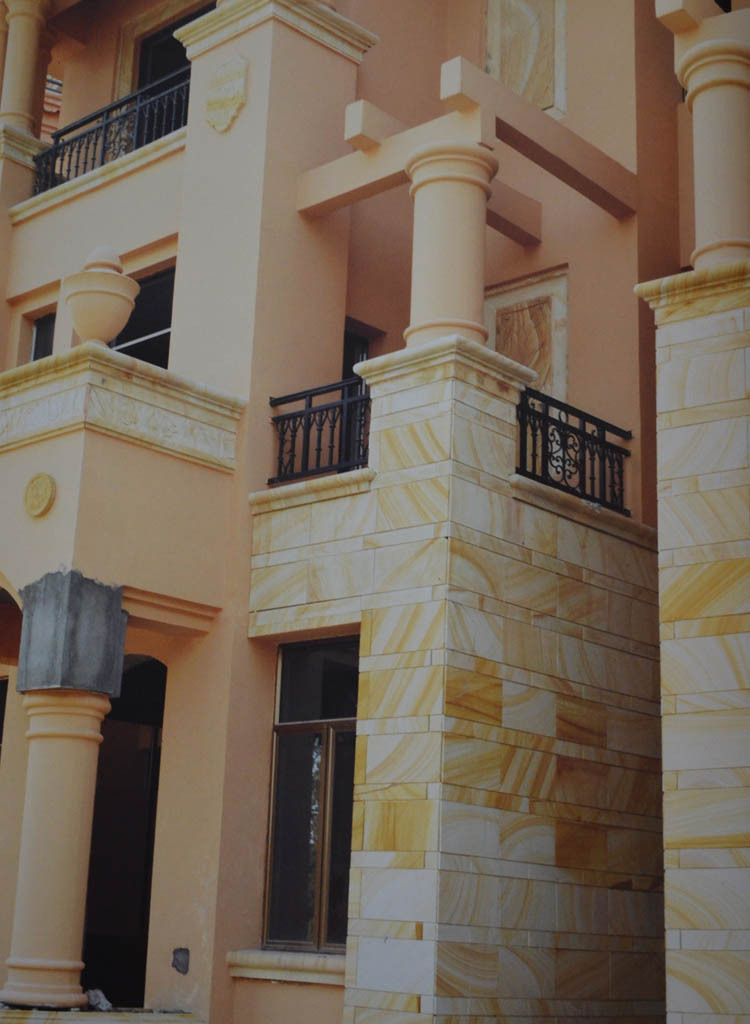 鑫辰供应别墅砂岩外墙 黄砂岩外墙石材 澳洲砂岩外墙 工程用材