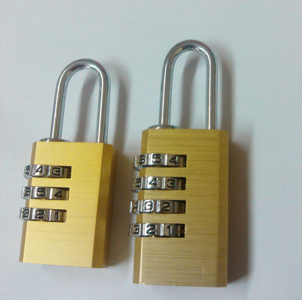 仿铜密码数字锁3位号码铝合金密码挂锁铜挂锁厂家cr06b2