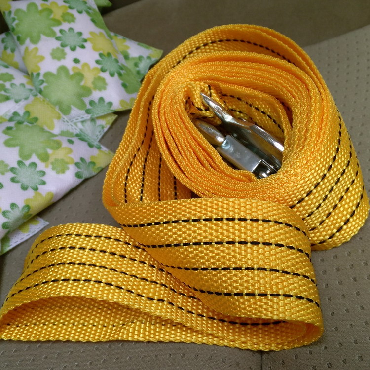 3吨4米拖车绳 强韧耐用 荧光拖车绳 拉车绳 牵引绳 随车必备品