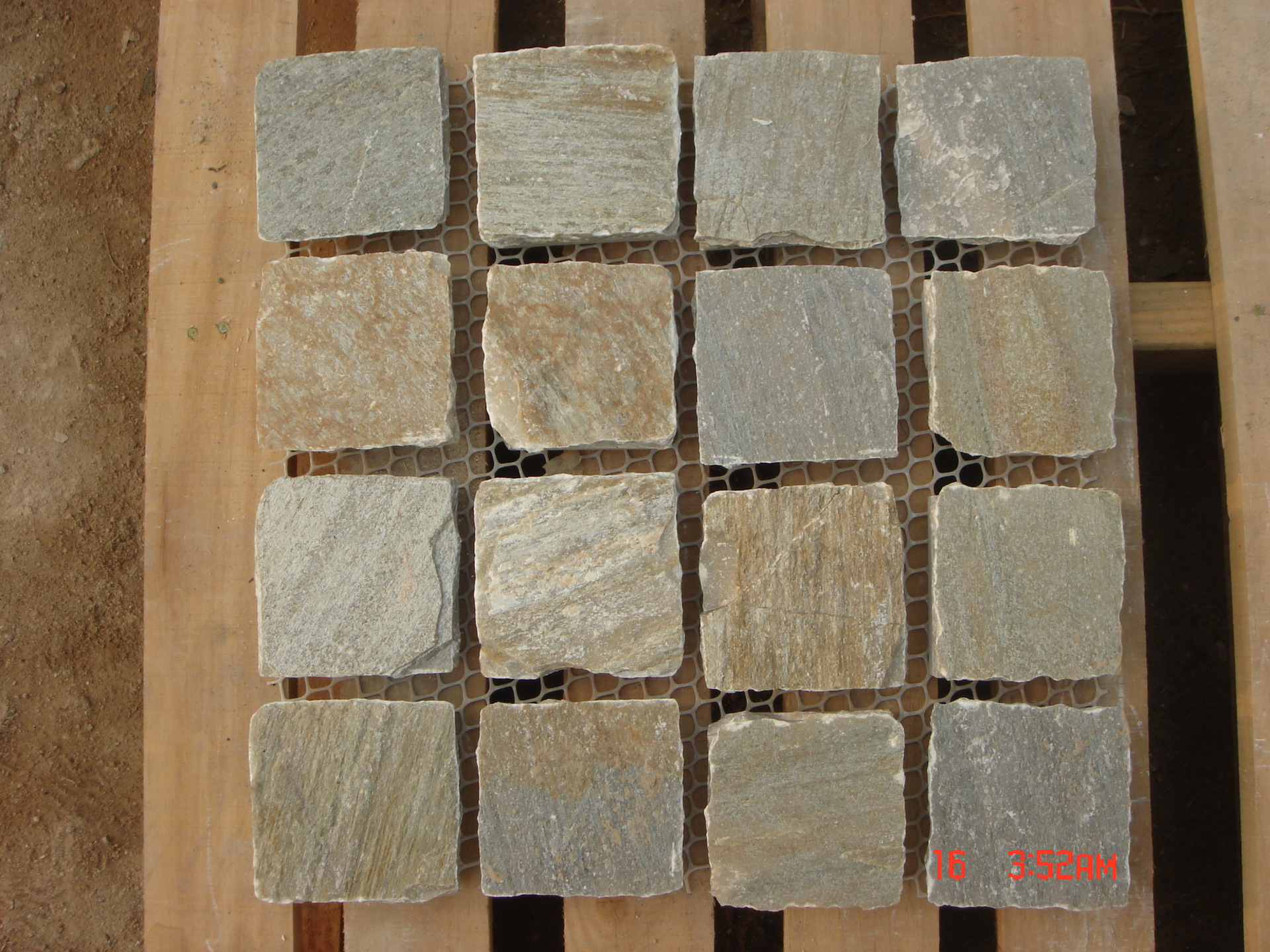 天然板岩 江西九江 手砸边黄木纹 网贴 s826