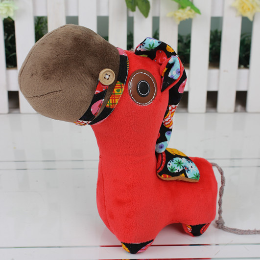 毛绒玩具布艺马小马公仔玩偶马年吉祥物小红马
