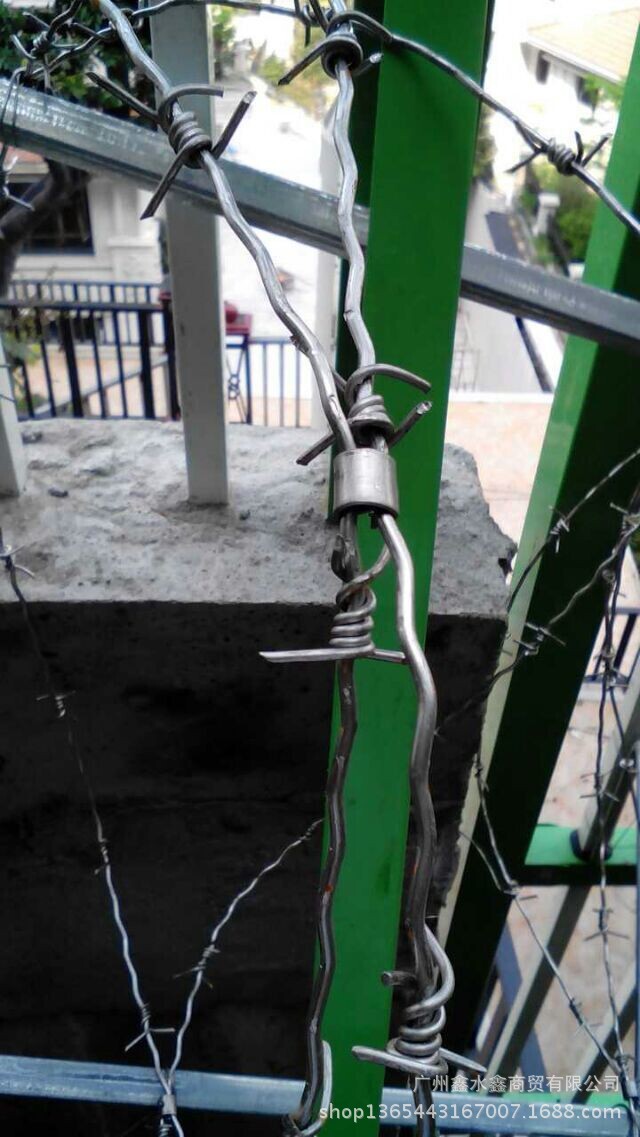 荆棘铁丝网 住宅区防爬带刺铁丝网 刺网 刺绳 304爬藤网