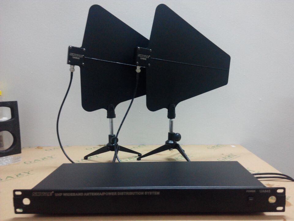 真分集信号放大器 shure 舒尔 ua845 无线分配器 话筒放大器