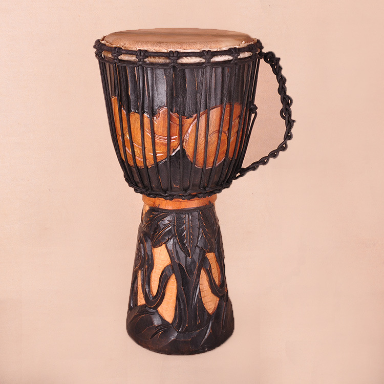 djembe 印尼鼓 非洲手鼓12英寸 高60cm雕刻打擊樂器2641